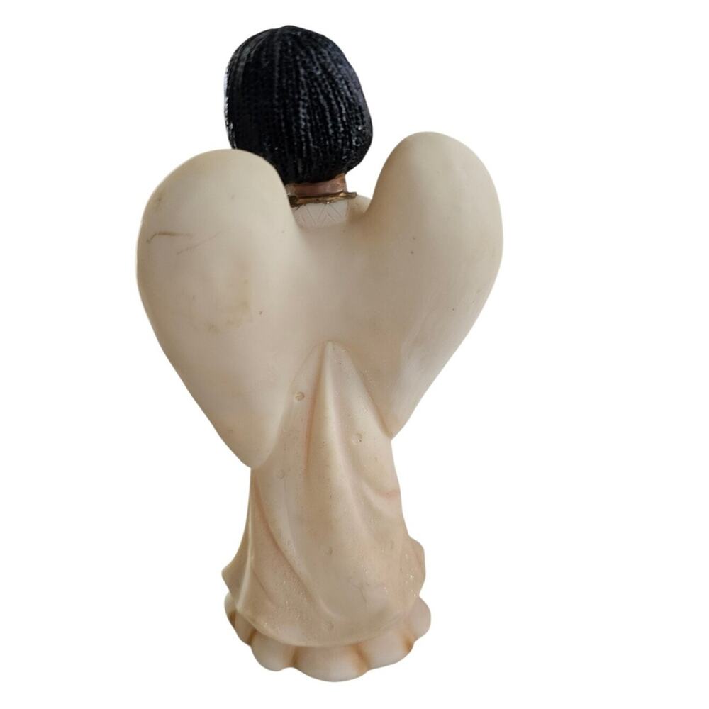 Vintage Set of 3 Cream and Gold Angel Figurines Up To 6 1/2" Tall - Picture 12 of 13